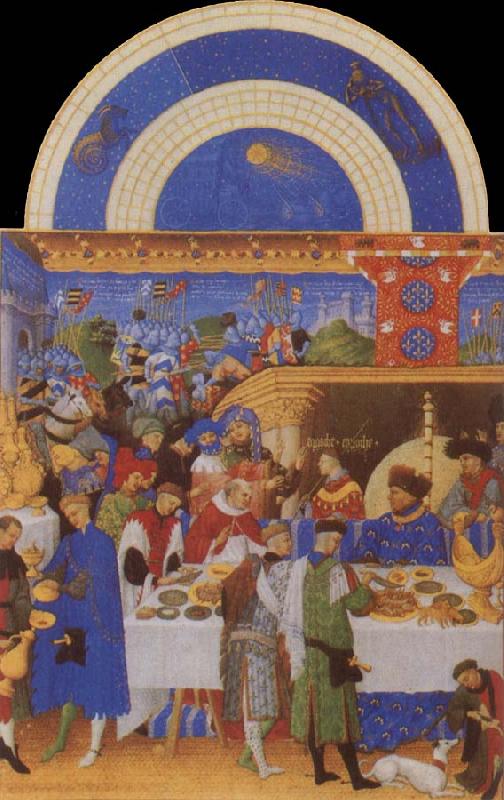 LIMBOURG brothers The Very Rich House of the Duc of Berry oil painting image
